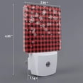 thumbnail image 2 of Pofeuu Red Buffalo Plaid Print Night Lights Plug into Wall with Dusk-to-Dawn Light Sensor, LED Nightlight for Bathroom, Adult, Hallway-US, 2 of 7
