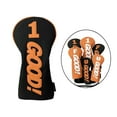 thumbnail image 3 of Fundas para cabezas de golf para palos de golf, madera de palo de golf, fundas para cabezas de golf resistentes a arañazos. Color negro 1, 3 of 9