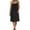 Black, variant on Summer Dresses for Women Flowy Backless Pleated Spaghetti Strap Low Back Beach A Line Cami Dress