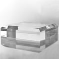 thumbnail image 2 of CiaoHER 2in Thickness Beveled Solid Acrylic Display Block Clear Polished Pedestal Stand Riser Solid Base (8x8), 2 of 4