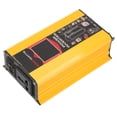 thumbnail image 2 of Adaptador de 12 V a 110 V con doble puerto USB, onda sinusoidal modificada para vehículos recreativos, camiones y automóviles - Inversor de corriente para automóvil con pantalla LCD amarilla, 2 of 8