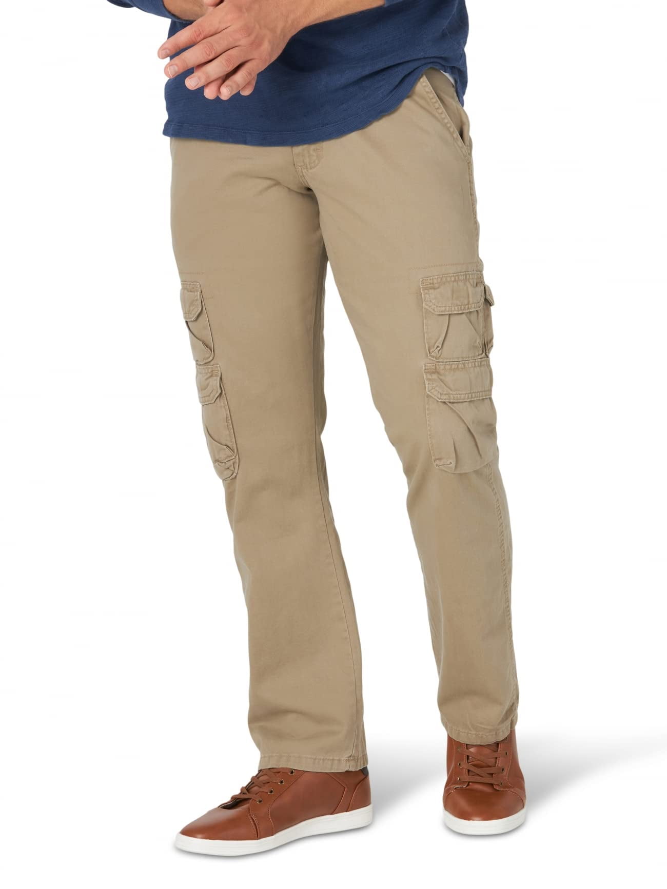 Wrangler Men's Cargo Authentics Premium Twill Cargo Pant, acorn, twill Wrangler Men's Cargo Authentics Premium Twill Cargo Pant, acorn, twill