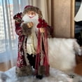 thumbnail image 6 of STP Goods Santa Claus with Staff Collectible Doll 24" (60 cm) Santa Claus Christmas Figurine Holiday Décor Xmas Standing Decoration Xmas Figure Doll Decoration, Red and Gold, 6 of 9
