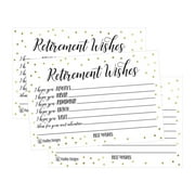 25 Retirement Party Advice Well Wish Card For Men or Women Retired Supplies and Decorations, Happy Retiree Celebration Gift Bucket List Wish Jar, Funny Personalized Officially Retired Centerpiece Set