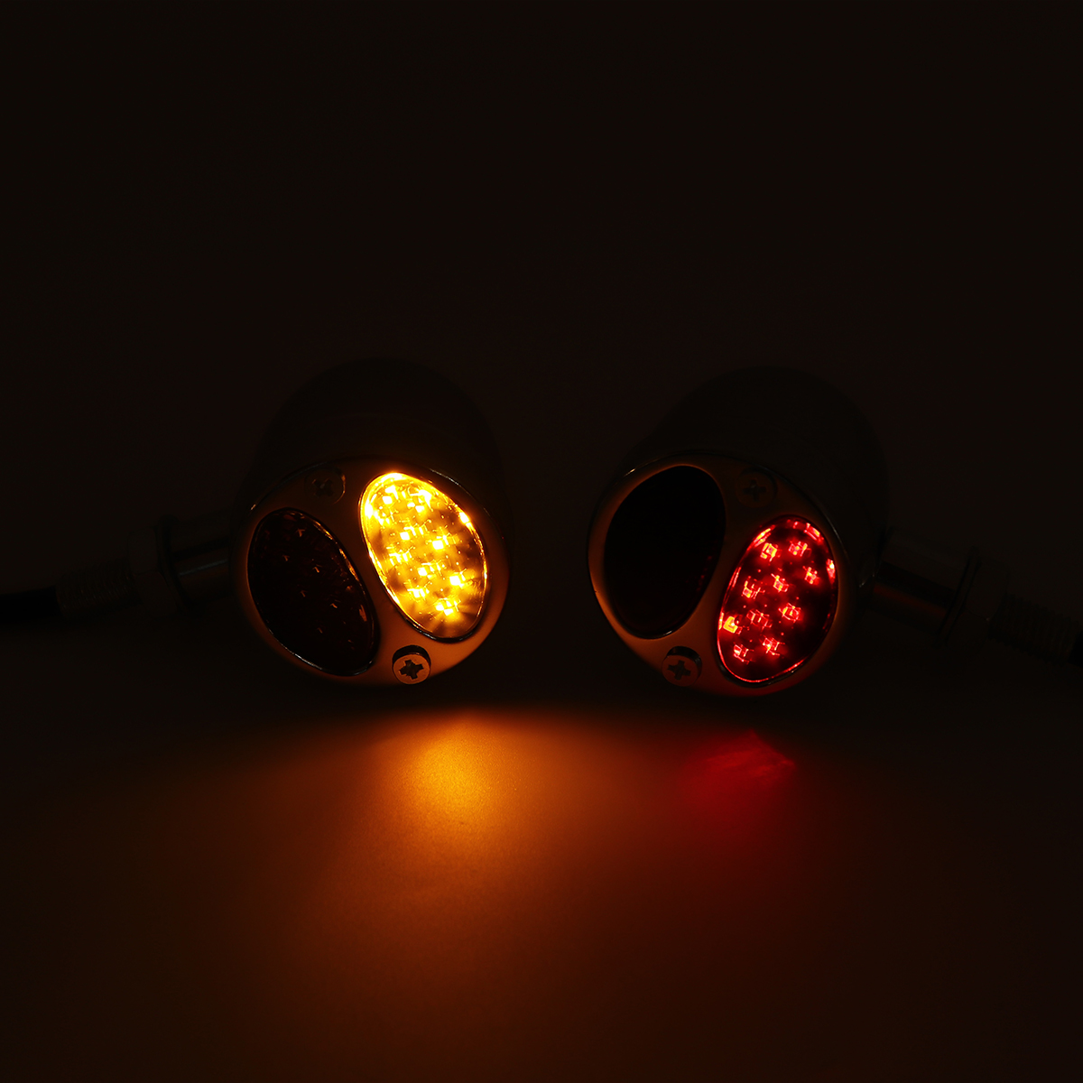 Details about / Universal Motorcycle 10mm Stalk Turn Signals Blinker Amber Lights Dirt bike ATV
