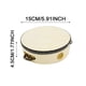 thumbnail image 3 of Tambor de madera Pandereta Tambor de mano Instrumento musical de percusión lateral Juguete para niños pequeños Madera, 3 of 8