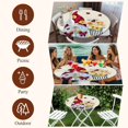 thumbnail image 7 of Gnomes Round Tablecloth, Fitted Table Cover with Elastic for 45"-54" Round Tables, White Yellow Daisy Floral Country Garden Floral Table Cloth Outdoor Indoor Dinning Party Waterproof Tablecloths, 7 of 7