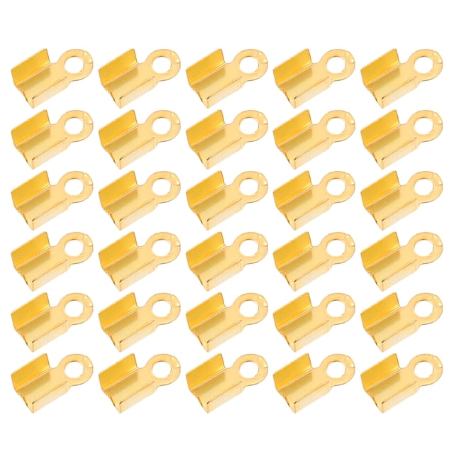Miangastore 500pcs Ribbon Crimps Jewelry Making Ribbon Clamps Cord Ends Jewelry Kit