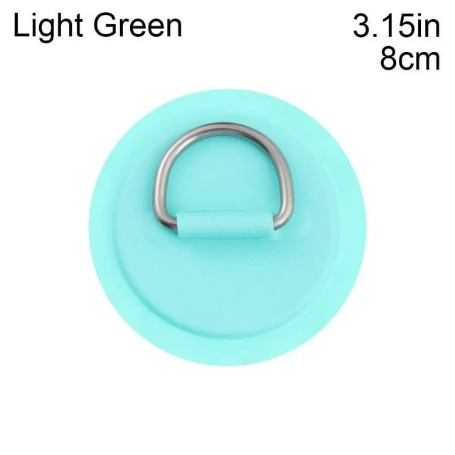 8pcs , 8cm Stainless Steel D Ring Pad/Patch With Glue for PVC Inflatable Boat Raft Dinghy Canoe Kayak Surfboard SUP Tie Down