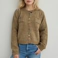 thumbnail image 2 of Sweaters for Women Trendy Fall Winter Chunky Knit Cardigan Long Sleeve Open Front Womens Tops,Khaki,M, 2 of 5
