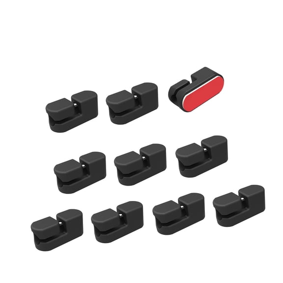 10Pcs Cable Organizers Management Wire Holder Flexible USB Cable Winder Tidy Silicone Clip For Keyboard Earphone
