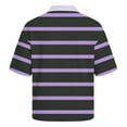 thumbnail image 6 of Hearthz S-4XL Striped Golf Shirt for Men Short Sleeve Casual Color Block Collared Men's Shirts Button Down Waffle Knit Mens Polo Shirt, 6 of 6
