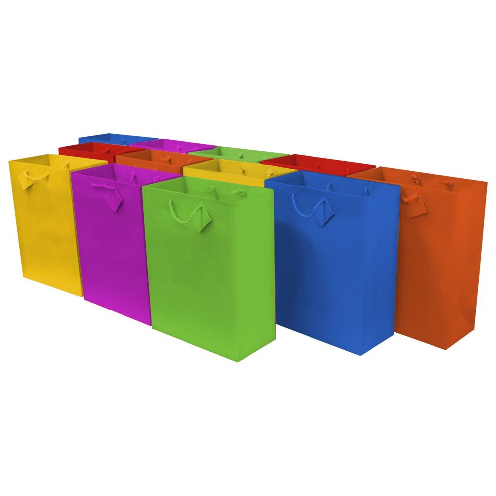 Large [10 x 5 x 13 x 5] Paper Gift Bags with Handles, Party Favor Bags