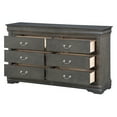 thumbnail image 5 of Acme Louis Philippe Dresser with 6 Storage Drawers in Platinum 57"L x 15"W x 33"H, 5 of 10