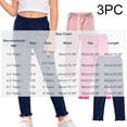 thumbnail image 3 of WAVSUF Girls Leggings 3 Pack High Waist Skinny Fit Lightweight Outdoor Warm Cotton Bottoms Navy Size 4, 3 of 9