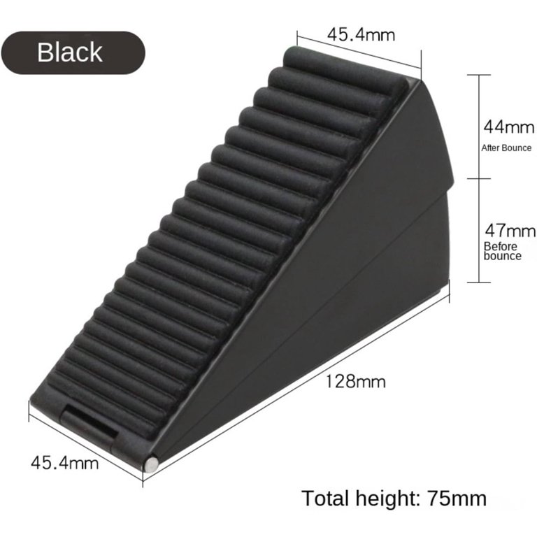 QINERL Strongest Large Door Stopper, Heavy Duty Door Stop Wedge Tall Door Stoppers for Bottom of Door, High Adjustable Spring Loaded Stainless Steel+Rubber Door Stop Suits Any Heavy Door