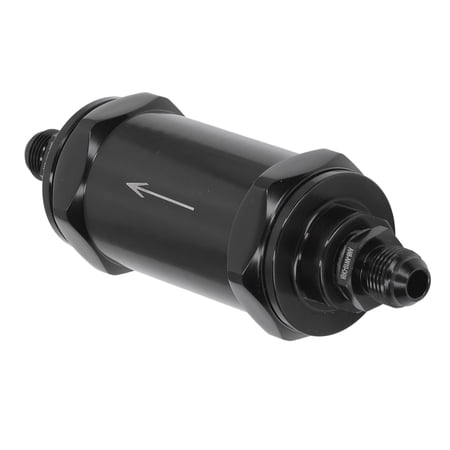 Hybrid Racing Black Inline Fuel Filter -6AN to -6AN main image 0