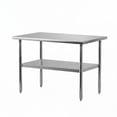 thumbnail image 1 of Garvee Table de Travail en Acier Inoxydable, 48 x 30 x 34 Pouces, 2 Niveaux, Table de Travail pour Préparation des Aliments, Argent, 1 of 10