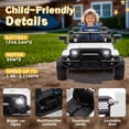 thumbnail image 2 of Xuanlur 24V Ride on Truck Car w/Parent Remote Control, Ride on Toys w/4-Wheel Suspension, Power Display, Bluetooth, Music, LED Headlight, Electric Car for Kids Aged 3+, White, 2 of 8