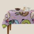 thumbnail image 3 of Wukai Cute Donuts Waterproof Tablecloth for Kitchen Dining, Fits Square Tables for 2-4 Seats -54"x54", 3 of 7