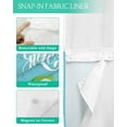 thumbnail image 3 of No Hook Shower Curtain with Snap in Liner, Cartoon Spring Blue Sky Groundhog Day Hotel Shower Curtains for Bathroom, Washable Shower Curtain Liner Set with Mesh Top Window, 72"x72", 3 of 6