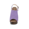 thumbnail image 6 of BLISSFUL STEP Mother's Day Women's Shoes Chunky Heel Buckle Slingback Chunky Platform Sandals Purple 7, 6 of 7