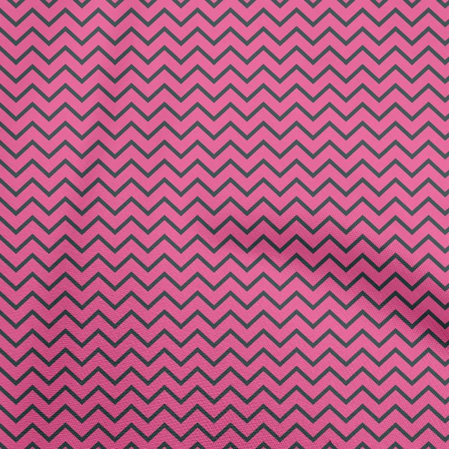 oneOone Rayon Fuschia Pink Fabric Chevron Craft Projects Decor Fabric Printed By The Yard 56 Inch Wide