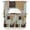 Sage, variant on Brown Dots Leopard Kitchen Curtains Swag Valance and Tier Curtains Set 36 Inch Length, Zebra Teal Linen Patchwork Rod Pocket Drape Panels Pair Swag Curtains for Bathroom/Cafe/Window