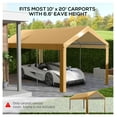 thumbnail image 4 of 10x20ft Carport Canopy Replacement - UV Resistant Top Cover - Fits 84C-378V00 & 84C-206 Series - Beige, 4 of 9