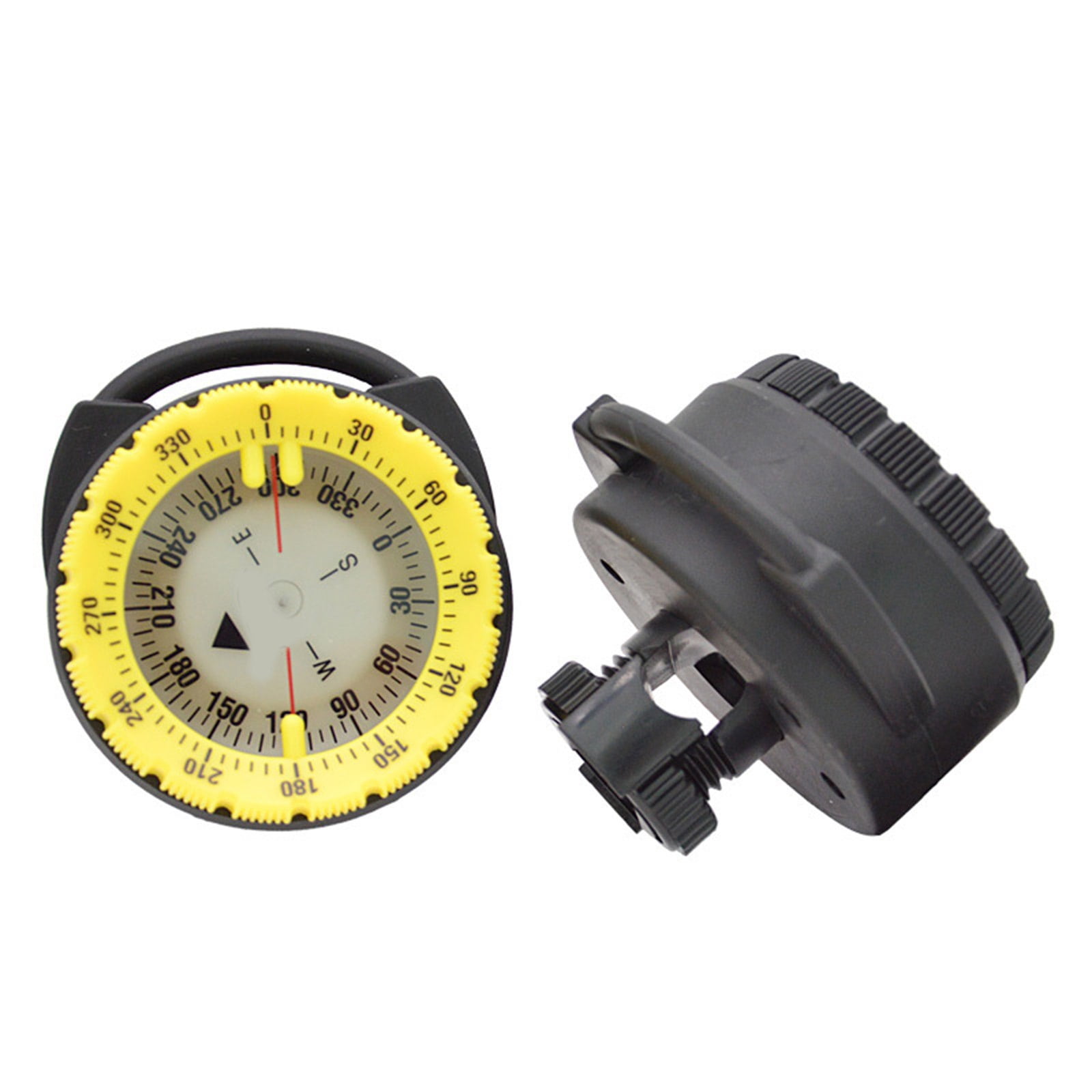 Diving Compasses with Pipe Clamp Designs, Compasses Glowing Compasses Night Waterproof Underwater Navigations Compasses