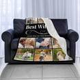 thumbnail image 4 of Custom Blanket with Photos Personalized Text Blankets for Adult Customized for Dad Mom Soft Fleece Throw Blanket Mother's Day Anniversary Valentine 10 Photos A Blankets, 4 of 5