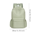 thumbnail image 3 of Solid Color Aesthetic College Backpack, Lightweight Solid Color Large Capacity Laptop Daypack, Suitable for Work, Travel and Casual Daily Use - Light Green, 3 of 4