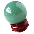 thumbnail image 5 of Crystal Ball with Wood Base for Home Decor Display Stand Green Synthesis Material 7 Inch, 5 of 5
