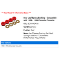 thumbnail image 2 of Rear Leaf Spring Bushing - Compatible with 1984 - 1996 Chevy Corvette 1985 1986 1987 1988 1989 1990 1991 1992 1993 1994 1995, 2 of 2