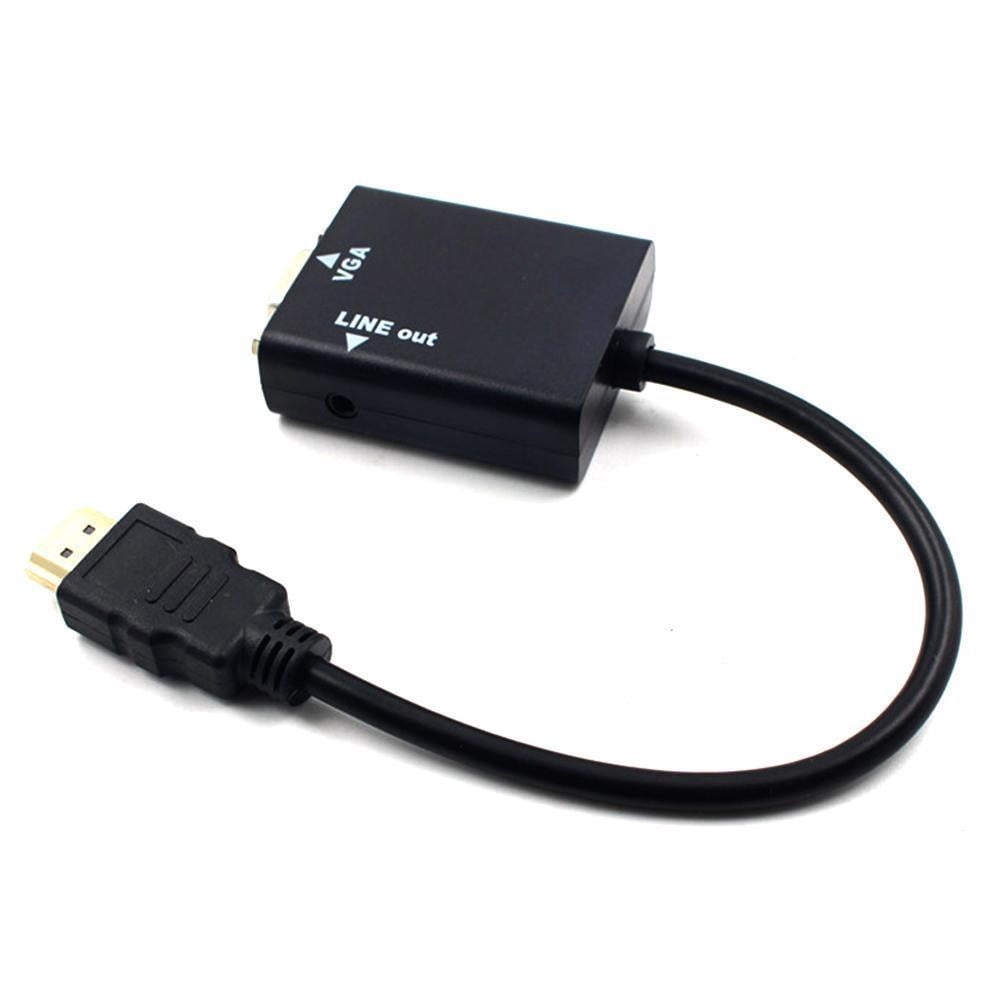 Vga To Hdmi Converter 1080p Hd Adapter With Audio Cable For Hdtv Pc Laptop Tv H1R1