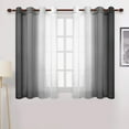 thumbnail image 1 of UKAP Rideaux Traitements Rideaux Décoration Maison Voile Transparent Luxe Intérieur Noir 132x140cm/52*55 Po, 1 of 4