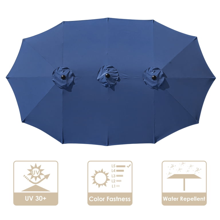 Yescom 14 Ft Replacement Canopy for 12 Rib Double Sided Patio Umbrella Market Table Top Outdoor Backyard Pool Restaurant - Walmart.com Yescom 14 Ft Replacement Canopy for 12 Rib Double Sided Patio Umbrella Market Table Top Outdoor Backyard Pool Restaurant - Walmart.com