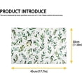 thumbnail image 5 of Placemat PVC Weave Table Mats Set of 4, Durable Scratch Resistant Waterproof Oil-Proof Dining Table Heat Stain Resistant Placemats for Home Decoration, Green Leaf Butterfly, 5 of 6