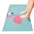 thumbnail image 2 of Flamingo in Blue Bathroom Rug Non Slip Bathroom Mats Entry Door Soft Carpets for Kitchen Bedroom Living Room 39x20 inch, 2 of 7