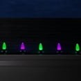thumbnail image 3 of Set of 50 OptiCore LED Purple and Green C9 String Lights with Shatterproof Bulbs for Halloween Displays Party Decoration, 50', Indoor Outdoor Black Wire, 3 of 6