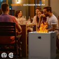 thumbnail image 2 of LHRIVER 22in Square Outdoor Fire Pit -Propane Metal Stove with Lava Rocks , 40000 BTU Heat Output, for Picnics/Bonfires/Patio Gardens, 2 of 8