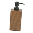 thumbnail image 4 of LOVIVER Dish Soap Pump Lotion Dispenser Empty for Shampoo Apartment Walnut Wood Simple Styles Modern Bathroom Accessories Pump Bottle 7.5x7.5x19cm, 4 of 8