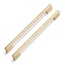 Goo-Ki 6-Pack 7.6''Hole Center Brushed Brass Zinc Alloy Solid Cabinet Handles Brushed Brass Drawer Handles