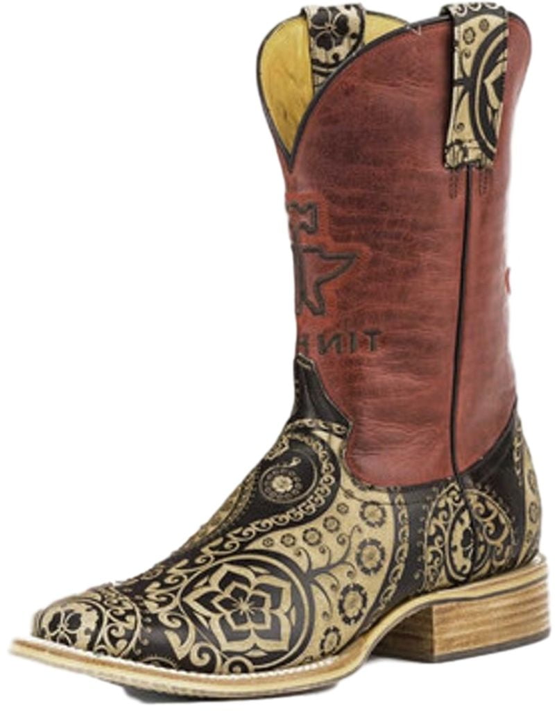 Tin Haul Tin Haul Western Boots Womens Paisley Rock Tan 1402100071205 TA