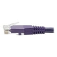 thumbnail image 2 of Tripp Lite Cat6 Cat5e Gigabit Molded Patch Cable RJ45 MM 550MHz Purple 20ft, 2 of 6