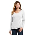 thumbnail image 1 of Port 1135621 Ladies Long Sleeve Fan Favorite V-Neck Tee, White - 2XL, 1 of 1