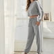 thumbnail image 5 of Conjunto de tops deportivos de manga larga para mujer, cintura elástica, pantalones largos, conjuntos de pijamas Wmkox8yi  bvn2000, 5 of 9