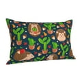 thumbnail image 2 of Disketp Pillow Covers Cute Hedgehogs Cactus Blue Pattern Throw Pillow Case Cushion Covers,Cushion For Bedroom,Couch,Home-16"X24", 2 of 9
