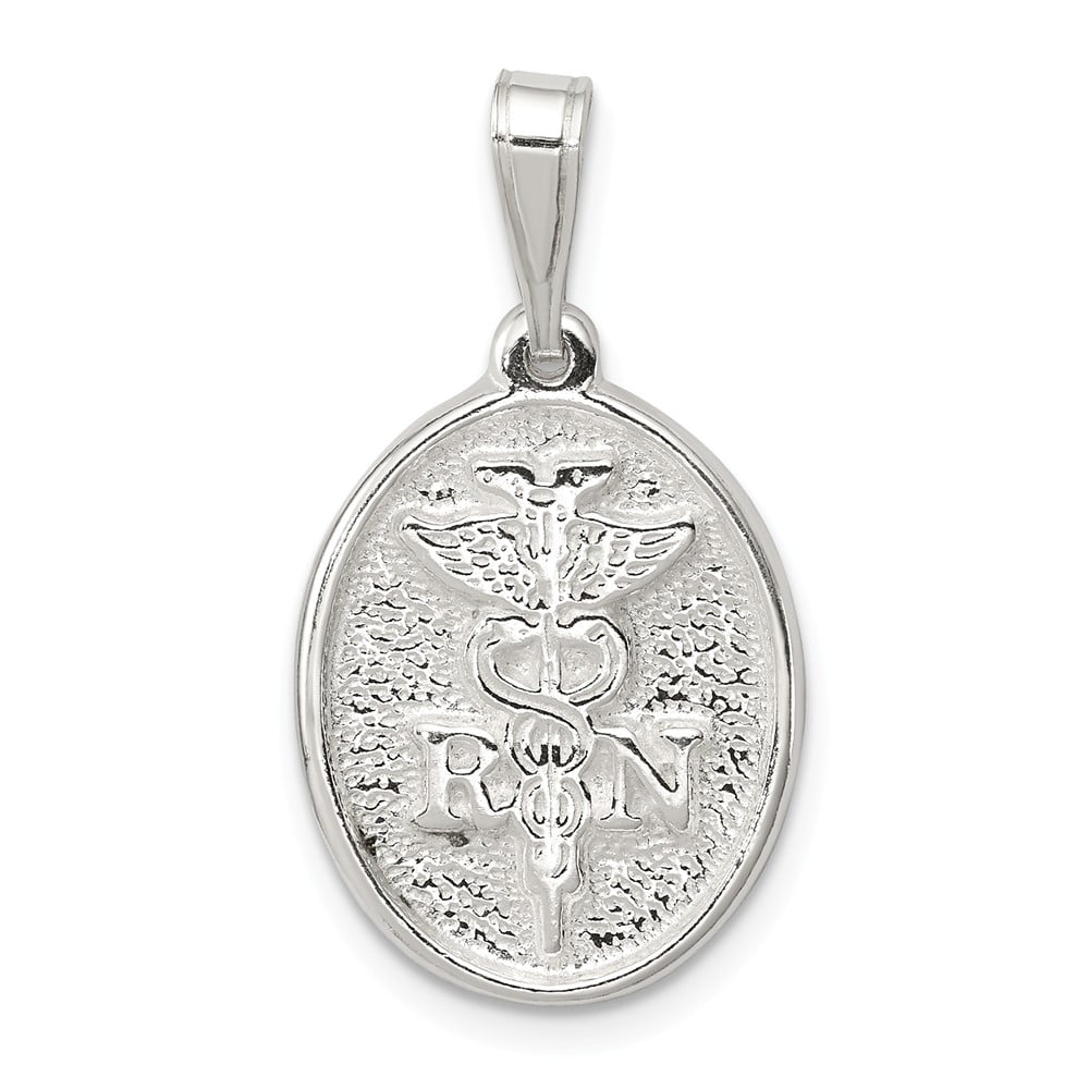 FB Jewels Solid 925 Sterling Silver Rhodium-Plated 20mm Polished Oval Locket 0.59 x 0.79 Inches