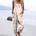 thumbnail image 5 of BODOAO Jumpsuits for Women Casual Square Neck Sleeveless Harem Overalls with Adjustable Straps and Pockets, Stretchy Loose Fit Summer One Piece Romper Outfit Purple 4XL, 5 of 6